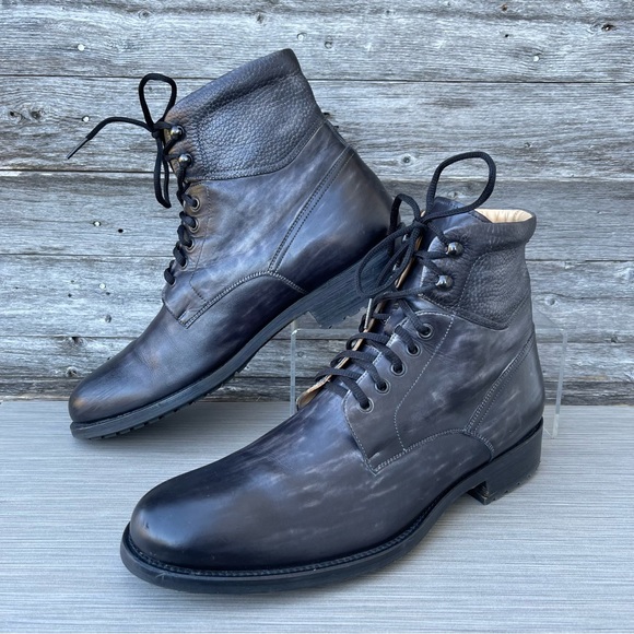 MAGNANNI Patton Plain Toe Boots / Ms-Sz 12 - Picture 2 of 10